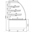 Witryna cukiernicza CARMELLA 600 C-1 60 CLCH