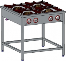 Kuchnia gastronomiczna gazowa 4-palnikowa | EGAZ TG-424.II<br />model: TG-424.II<br />producent: Egaz