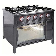 Kuchnia gastronomiczna gazowa 4-palnikowa z piekarnikiem gaz. | EGAZ TG-4725/PG-1<br />model: TG-4725/PG-1<br />producent: Egaz