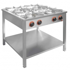 Kuchnia gastronomiczna gazowa 4-palnikowa z półką dolną<br />model: TG-4720.III<br />producent: Egaz