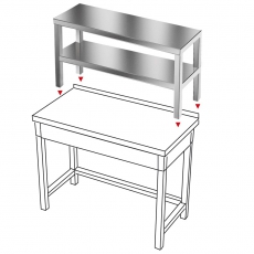 Nadstawka na stół ze stali nierdzewnej<br />model: E1720/1100/300<br />producent: ProfiChef