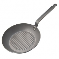 Patelnia grillowa okrągła CARBONE PLUS<br />model: D-5530-26<br />producent: de Buyer