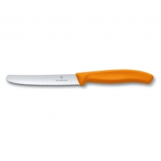 Nóż ząbkowany do warzyw i owoców Swiss Classic pomarańczowy dł. ostrza 11 cm<br />model: 6.7836.L119<br />producent: Victorinox